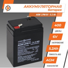 Акумулятор AGM LPM 6V - 5.2 Ah Акумулятор AGM LPM 6V - 5.2 Ah