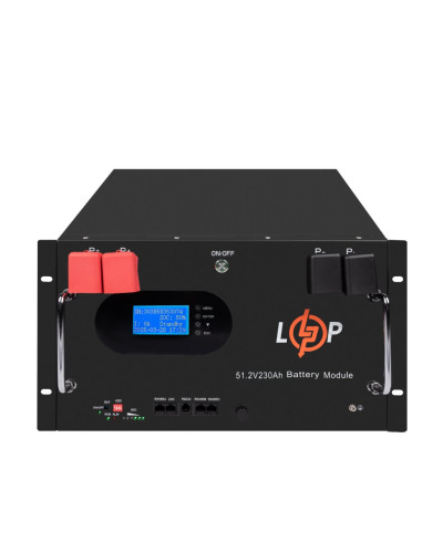 Аккумулятор LP LiFePO4 51,2V - 230 Ah (11776Wh) (Smart BMS 200A) с LCD RM AB RS485/CAN Аккумулятор LP LiFePO4 51,2V - 230 Ah (11776Wh) (Smart BMS 200A) с LCD RM AB RS485/CAN