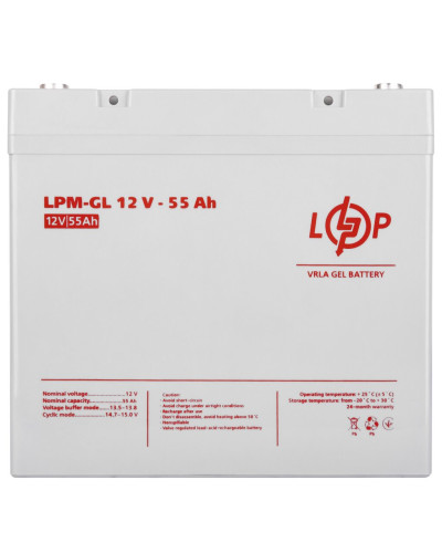 Аккумулятор гелевый LPM-GL 12V - 55 Ah Аккумулятор гелевый LPM-GL 12V - 55 Ah