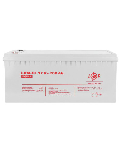 Аккумулятор гелевый LPM-GL 12V - 200 Ah Аккумулятор гелевый LPM-GL 12V - 200 Ah
