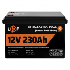 Аккумулятор LP LiFePO4 12V (12,8V) - 230 Ah (2944Wh) (Smart BMS 150А) с BT пластик для ИБП Аккумулятор LP LiFePO4 12V (12,8V) - 230 Ah (2944Wh) (Smart BMS 150А) с BT пластик для ИБП
