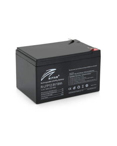 Аккумуляторная батарея Ritar LiFePO4 12,8V 18Ah 230.4WH Аккумуляторная батарея Ritar LiFePO4 12,8V 18Ah 230.4WH