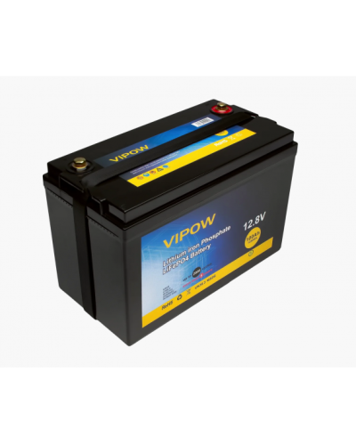Аккумуляторная батарея Vipow LiFePO4 12,8V 100Ah со встроенной ВМS платой 80A Аккумуляторная батарея Vipow LiFePO4 12,8V 100Ah со встроенной ВМS платой 80A