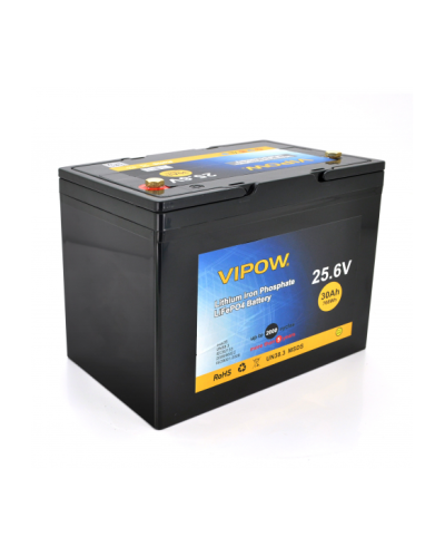 Аккумуляторная батарея Vipow LiFePO4 25,6V 30Ah со встроенной ВМS платой 25A Аккумуляторная батарея Vipow LiFePO4 25,6V 30Ah со встроенной ВМS платой 25A