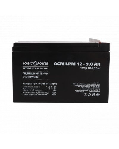 Аккумулятор AGM LPM 12V - 9 Ah Аккумулятор AGM LPM 12V - 9 Ah