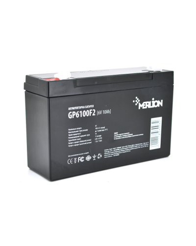 Аккумуляторная батарея MERLION AGM GP6100F2 6 V 10Ah Аккумуляторная батарея MERLION AGM GP6100F2 6 V 10Ah