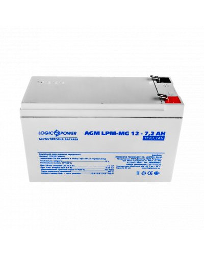 Аккумулятор мультигелевый LPM-MG 12V - 7.2 Ah Аккумулятор мультигелевый LPM-MG 12V - 7.2 Ah