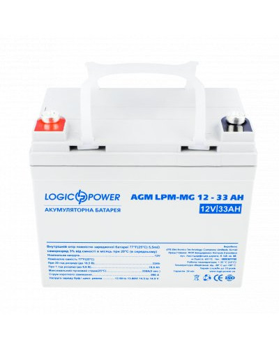 Аккумулятор мультигелевый LPM-MG 12V - 33 Ah Аккумулятор мультигелевый LPM-MG 12V - 33 Ah