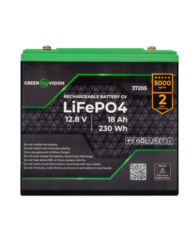 Аккумулятор GV LiFePО4 12V (12,8V) - 18 Ah (230Wh) Аккумулятор GV LiFePО4 12V (12,8V) - 18 Ah (230Wh)