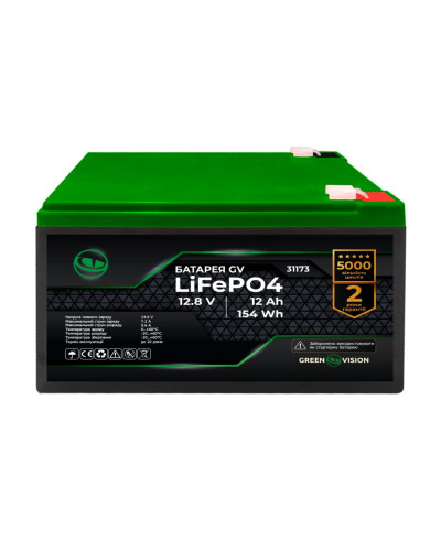 Аккумулятор GV LiFePО4 12,8V - 12Ah (154Wh) Аккумулятор GV LiFePО4 12,8V - 12Ah (154Wh)