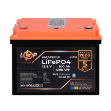 Аккумулятор LP LiFePO4 12,8V - 100 Ah (1280Wh) (BMS 100A/50А) пластик Smart BT Аккумулятор LP LiFePO4 12,8V - 100 Ah (1280Wh) (BMS 100A/50А) пластик Smart BT
