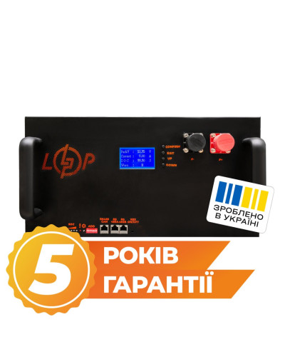 Аккумулятор LP LiFePO4 25,6V - 280 Ah (7168Wh) (BMS 200A/100А) LCD металл Smart RM RS485/CAN