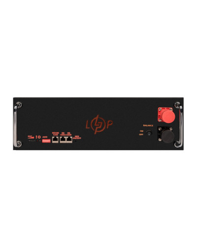 Аккумулятор LP LiFePO4 51,2V - 100 Ah (5120Wh) (BMS SP 100A/50А) RM RS485/CAN LCD BL Аккумулятор LP LiFePO4 51,2V - 100 Ah (5120Wh) (BMS SP 100A/50А) RM RS485/CAN LCD BL