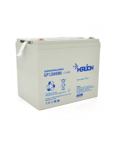 Аккумуляторная батарея MERLION AGM GP12800M8 12 V 80 Ah Аккумуляторная батарея MERLION AGM GP12800M8 12 V 80 Ah