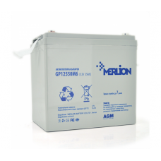 Аккумуляторная батарея MERLION AGM GP12550M6 12 V 55 Ah Аккумуляторная батарея MERLION AGM GP12550M6 12 V 55 Ah
