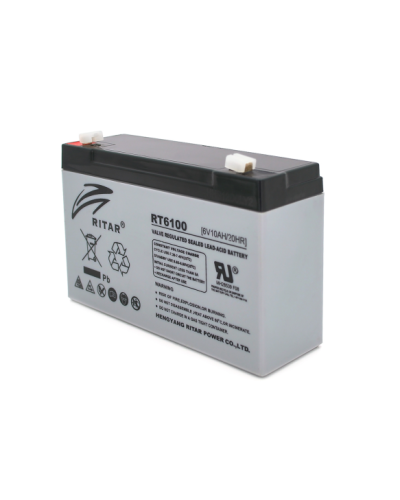 Аккумуляторная батарея AGM RITAR RT6100, Gray Case, 6V 10Ah Аккумуляторная батарея AGM RITAR RT6100, Gray Case, 6V 10Ah