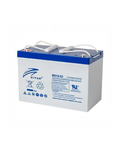 Аккумуляторная батарея GEL RITAR DG12-65, Gray Case, 12V 65Ah Аккумуляторная батарея GEL RITAR DG12-65, Gray Case, 12V 65Ah