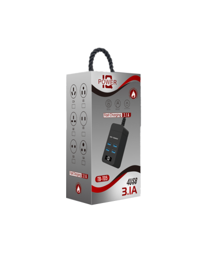 Сетевой фильтр ТВ-Т05, 4 USB, 1.5 м, сечение 3х0,75мм, 2.1А, Black Сетевой фильтр ТВ-Т05, 4 USB, 1.5 м, сечение 3х0,75мм, 2.1А, Black