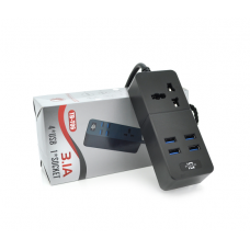 Сетевой фильтр ТВ-Т06, 1 розетка + 4 USB, 2 м, сечение 3х0,75мм, 2500W, Black Сетевой фильтр ТВ-Т06, 1 розетка + 4 USB, 2 м, сечение 3х0,75мм, 2500W, Black