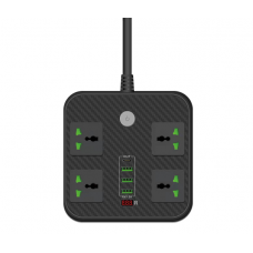 Сетевой фильтр ТВ-Т90, 4 розетки + 3 USB, 2 м, сечение 3х0,75мм, 3000W, Black Сетевой фильтр ТВ-Т90, 4 розетки + 3 USB, 2 м, сечение 3х0,75мм, 3000W, Black