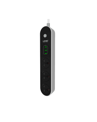 Сетевой фильтр LDNIO SC3301, 3 Розетки + 3 USB, 1.6 м, сечение 3х0,75мм, Black Сетевой фильтр LDNIO SC3301, 3 Розетки + 3 USB, 1.6 м, сечение 3х0,75мм, Black