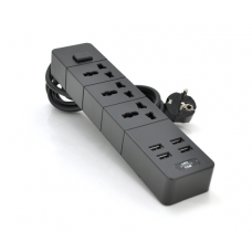 Сетевой фильтр ТВ-Т08, 3 розетки + 4 USB, 2 м, сечение 3х0,75мм, 2500W, Black Сетевой фильтр ТВ-Т08, 3 розетки + 4 USB, 2 м, сечение 3х0,75мм, 2500W, Black
