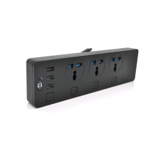 Сетевой фильтр ТВ-Т11, 3 розетки + 3 USB, с переключателем на каждую розетку, 2 м, сечение 3х0,75мм, 3000W, Black Сетевой фильтр ТВ-Т11, 3 розетки + 3 USB, с переключателем на каждую розетку, 2 м, сечение 3х0,75мм, 3000W, Black