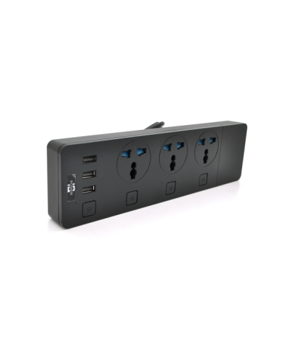 Сетевой фильтр ТВ-Т11, 3 розетки + 3 USB, с переключателем на каждую розетку, 2 м, сечение 3х0,75мм, 3000W, Black Сетевой фильтр ТВ-Т11, 3 розетки + 3 USB, с переключателем на каждую розетку, 2 м, сечение 3х0,75мм, 3000W, Black