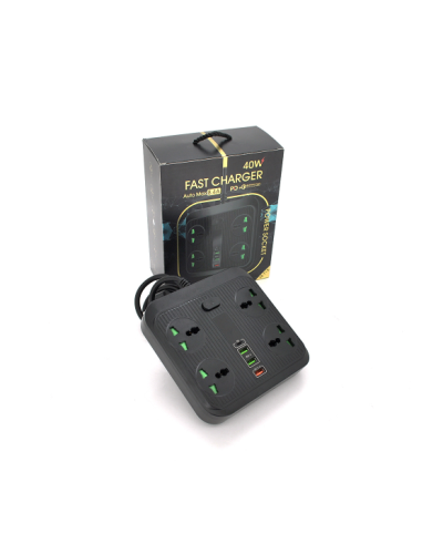 Сетевой фильтр TB-Т18, 4 розетки + 2 USB+ PD, 2 м, сечение 3х0,75мм, 3000W, Black Сетевой фильтр TB-Т18, 4 розетки + 2 USB+ PD, 2 м, сечение 3х0,75мм, 3000W, Black