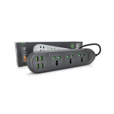 Сетевой фильтр ТВ-Т16mini, 3 розетки + 4 USB, 2 м, сечение 3х0,75мм, 3000W, Black Сетевой фильтр ТВ-Т16mini, 3 розетки + 4 USB, 2 м, сечение 3х0,75мм, 3000W, Black