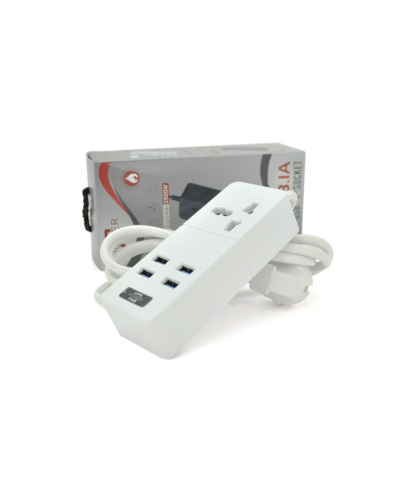 Сетевой фильтр ТВ-Т06, 1 розетка + 4 USB, 2 м, сечение 3х0,75мм, 2500W, White, Box Сетевой фильтр ТВ-Т06, 1 розетка + 4 USB, 2 м, сечение 3х0,75мм, 2500W, White, Box