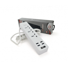 Сетевой фильтр ТВ-Т08, 3 розетки + 4 USB, 2 м, сечение 3х0,75мм, 2500W, White Сетевой фильтр ТВ-Т08, 3 розетки + 4 USB, 2 м, сечение 3х0,75мм, 2500W, White