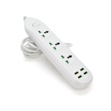 Сетевой фильтр ТВ-Т16, 4 розетки + 3 USB, 2 м, сечение 3х0,75мм, 3000W, White Сетевой фильтр ТВ-Т16, 4 розетки + 3 USB, 2 м, сечение 3х0,75мм, 3000W, White