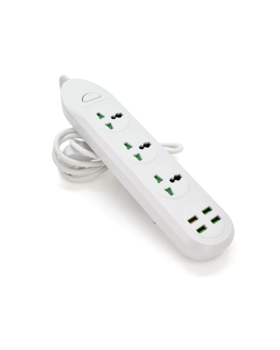 Сетевой фильтр ТВ-Т16, 4 розетки + 3 USB, 2 м, сечение 3х0,75мм, 3000W, White Сетевой фильтр ТВ-Т16, 4 розетки + 3 USB, 2 м, сечение 3х0,75мм, 3000W, White