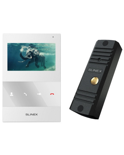 Комплект відеодомофону Slinex ML-16HD(Black)+SQ-04M(White)