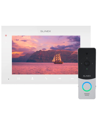 Комплект відеодомофону Slinex ML-20HD(Black)+SQ-07MTHD(White)