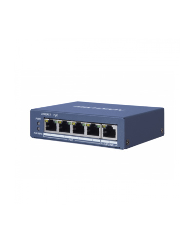Коммутатор POE Hikvision 48V DS-3E0505P-E 4 портов POE + 1 порт Ethernet (Uplink ) 10/100/1000 Мбит/сек, БП 48В , корпус металл, BOX Коммутатор POE Hikvision 48V DS-3E0505P-E 4 портов POE + 1 порт Ethernet (Uplink ) 10/100/1000 Мбит/сек, БП 48В , корпус металл, BOX