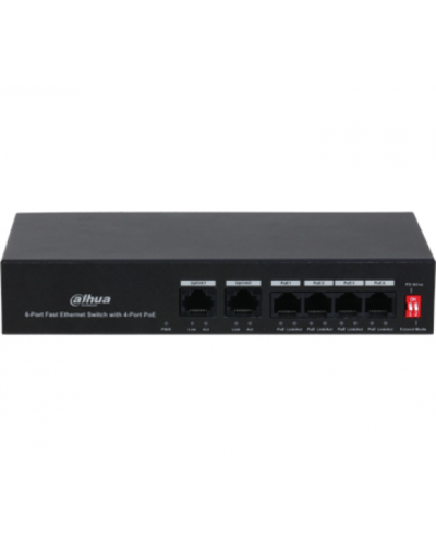 4-портовый РоЕ коммутатор 4xPOE 100Mб и 2x RJ45 100Mб DH-PFS3006-4ET-36 4-портовый РоЕ коммутатор 4xPOE 100Mб и 2x RJ45 100Mб DH-PFS3006-4ET-36