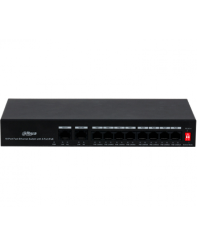 8-портовый коммутатор с 8 РоЕ портами + 2x RJ45 (10/100M) DH-PFS3010-8ET-65 8-портовый коммутатор с 8 РоЕ портами + 2x RJ45 (10/100M) DH-PFS3010-8ET-65