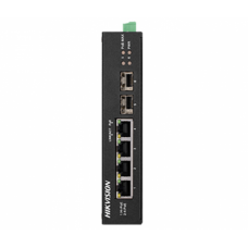 4-портовый неуправляемый POE коммутатор Hikvision DS-3T0506HP-E/HS, 4×1000 Мбит/с RJ45 (1 Hi-PoE) + 2×1000 Мбит/с SFP
