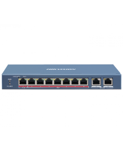 8 портовый POE коммутатор Hikvision DS-3E0310HP-E, 8xRJ45 (100M) PoE(1 Hi-PoE) + 2×1000 Мбит/с RJ45 8 портовый POE коммутатор Hikvision DS-3E0310HP-E, 8xRJ45 (100M) PoE(1 Hi-PoE) + 2×1000 Мбит/с RJ45