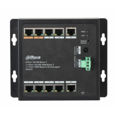 8-портовый POE коммутатор Dahua DH-PFS3111-8ET-96-F , 8xPoE(100M) + 2xRJ45(1000M) + 1xSFP(1000M)