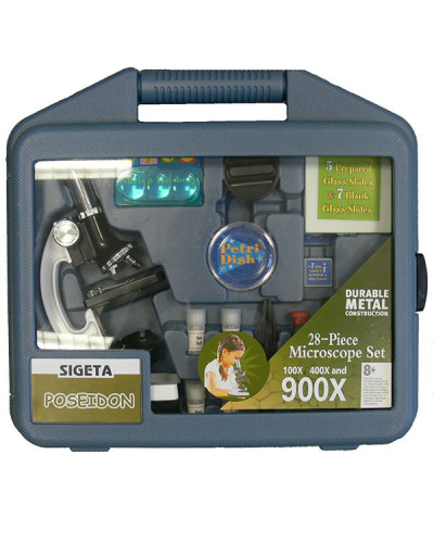 Детский микроскоп SIGETA Poseidon (100x, 400x, 900x) в кейсе Детский микроскоп SIGETA Poseidon (100x, 400x, 900x) в кейсе