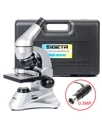 Микроскоп SIGETA PRIZE NOVUM 20x-1280x с камерой 0.3Mp (в кейсе) Микроскоп SIGETA PRIZE NOVUM 20x-1280x с камерой 0.3Mp (в кейсе)